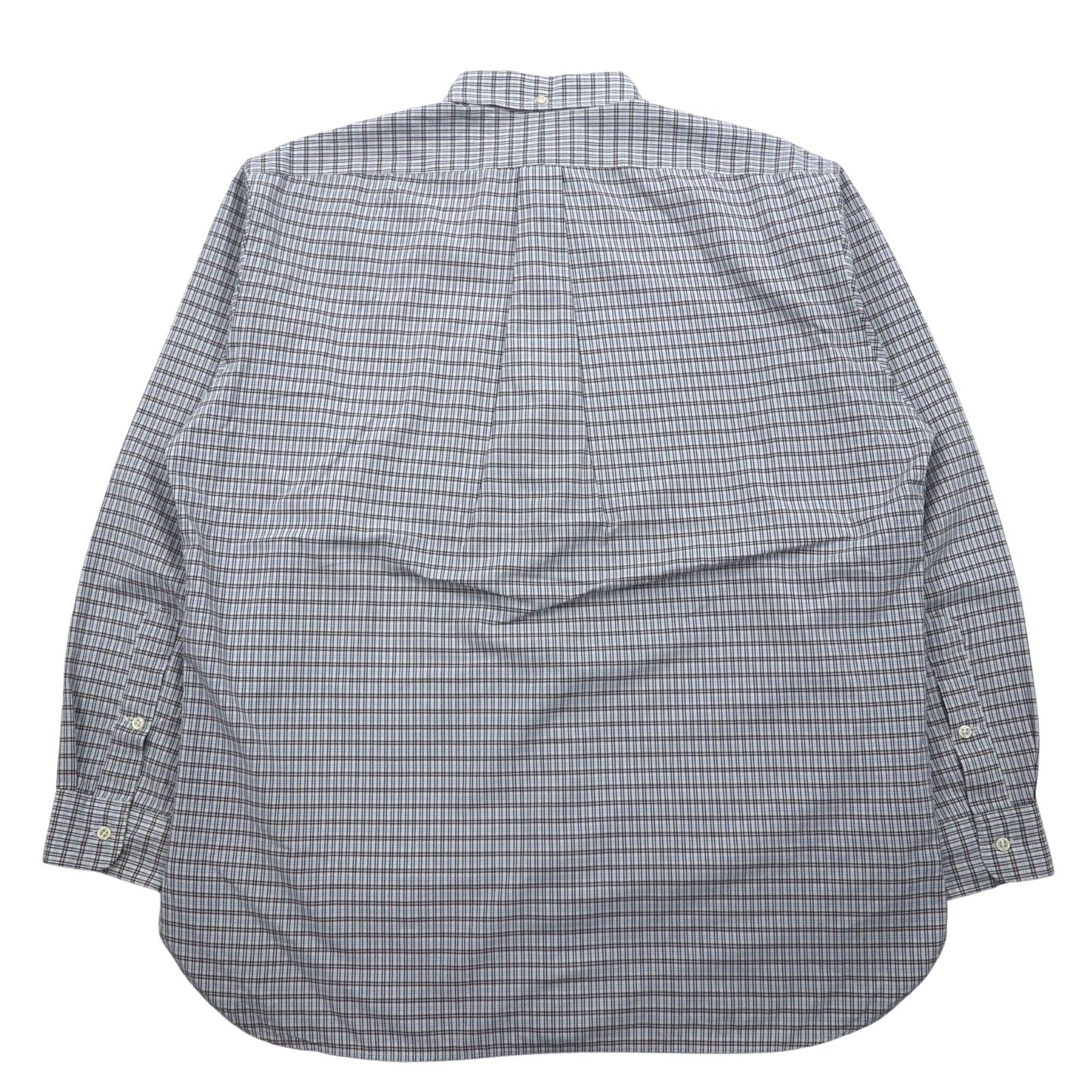 RALPH LAUREN 90年代 MCMEEL ビッグサイズ ボタンダウンシャツ L ブルー チェック スモールポニー刺繍