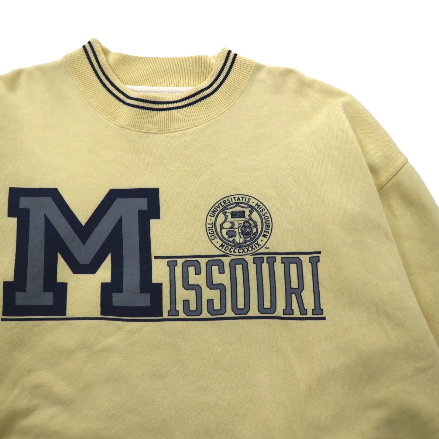 GEAR FOR SPORTS 90年代 ボトルネック リブライン スウェット L ベージュ MISSOURI