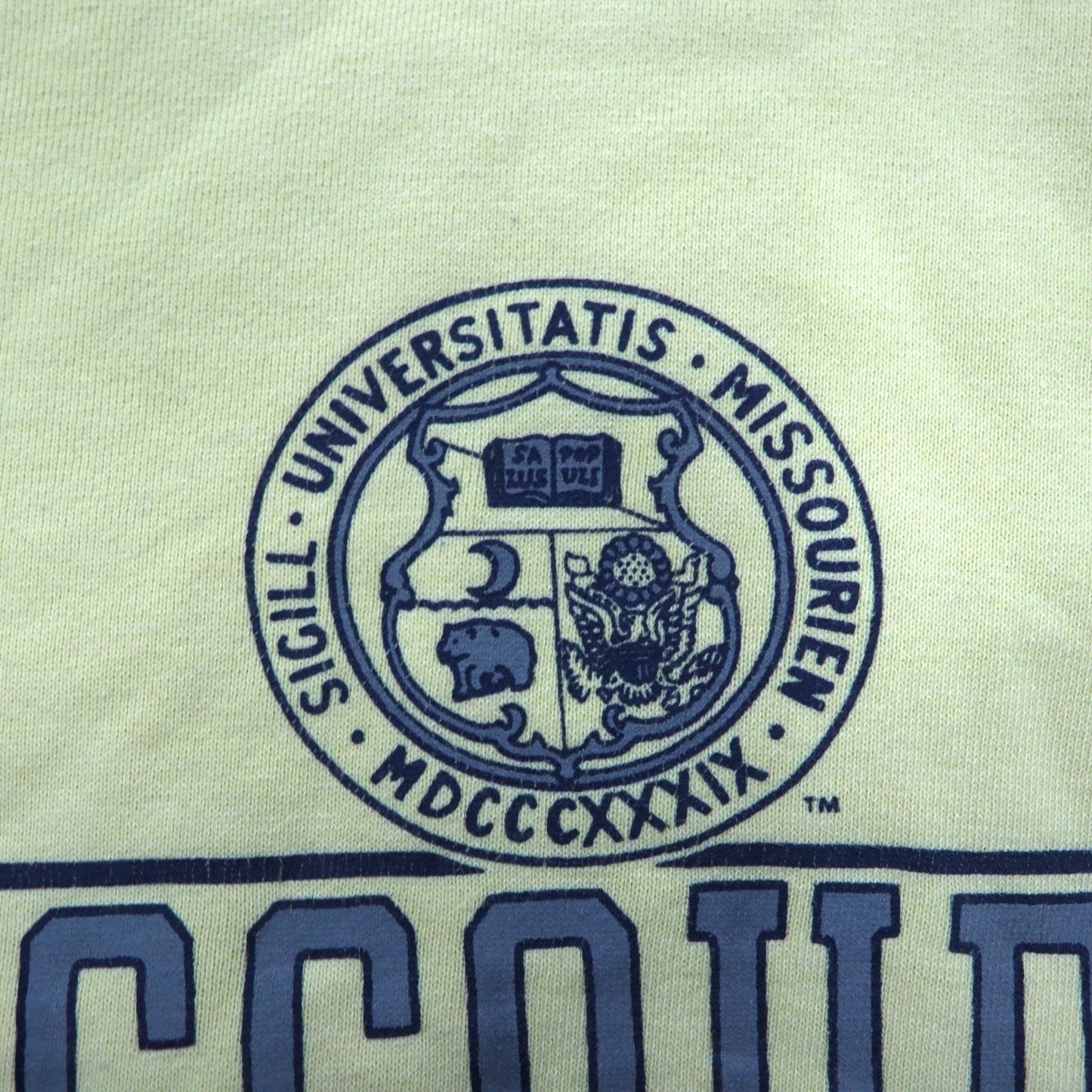 GEAR FOR SPORTS 90年代 ボトルネック リブライン スウェット L ベージュ MISSOURI