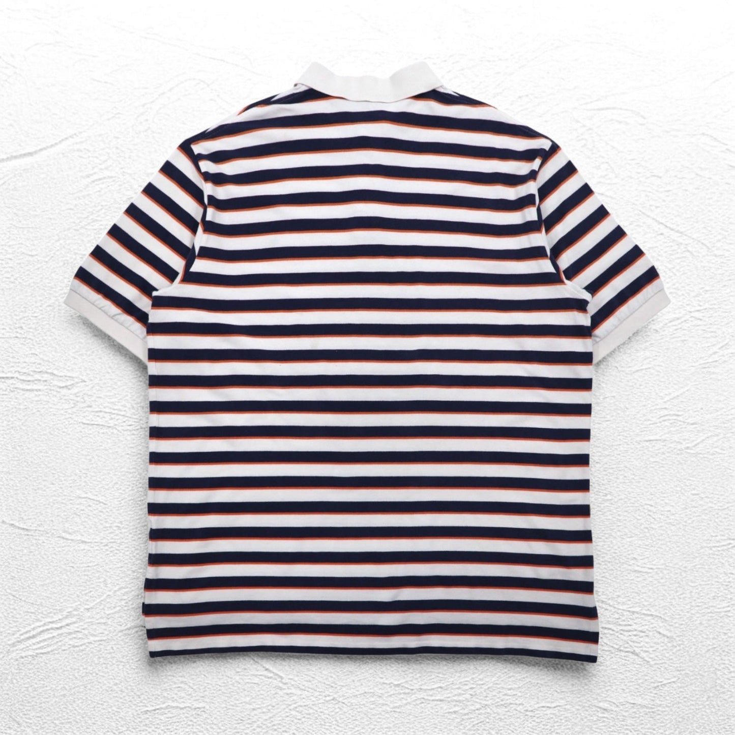 Polo by Ralph Lauren ボーダー ポロシャツ 2XL TALL ホワイト ネイビー スモールポニー刺繍 ビッグサイズ