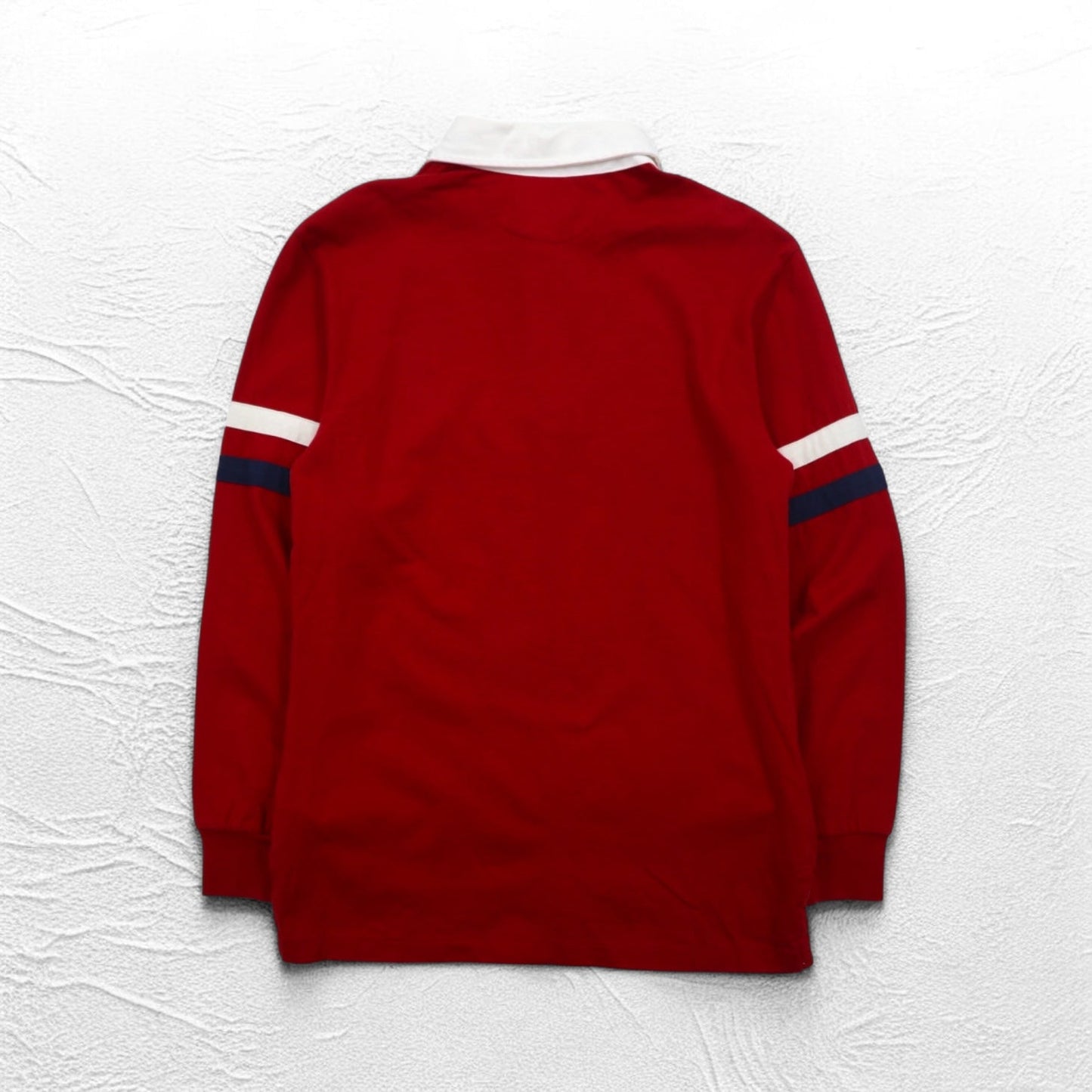 Polo by Ralph Lauren ビッグポニー刺繍 ラガーシャツ S レッド コットン 星条旗