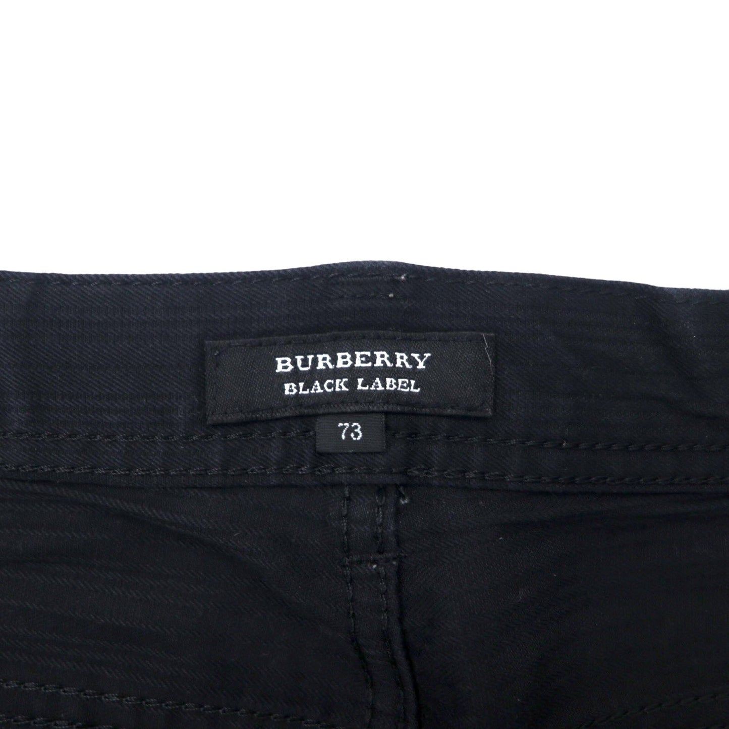 BURBERRY BLACK LABEL シャドーストライプ ストレートパンツ W73 ブラック コットン BMS23-107-00