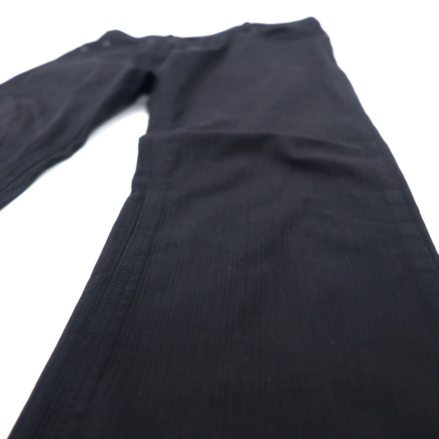 BURBERRY BLACK LABEL シャドーストライプ ストレートパンツ W73 ブラック コットン BMS23-107-00