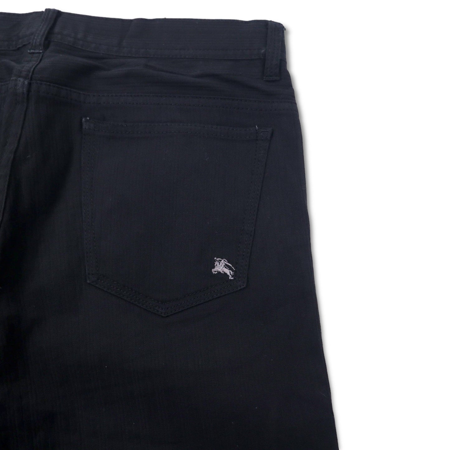 BURBERRY BLACK LABEL シャドーストライプ ストレートパンツ W73 ブラック コットン BMS23-107-00