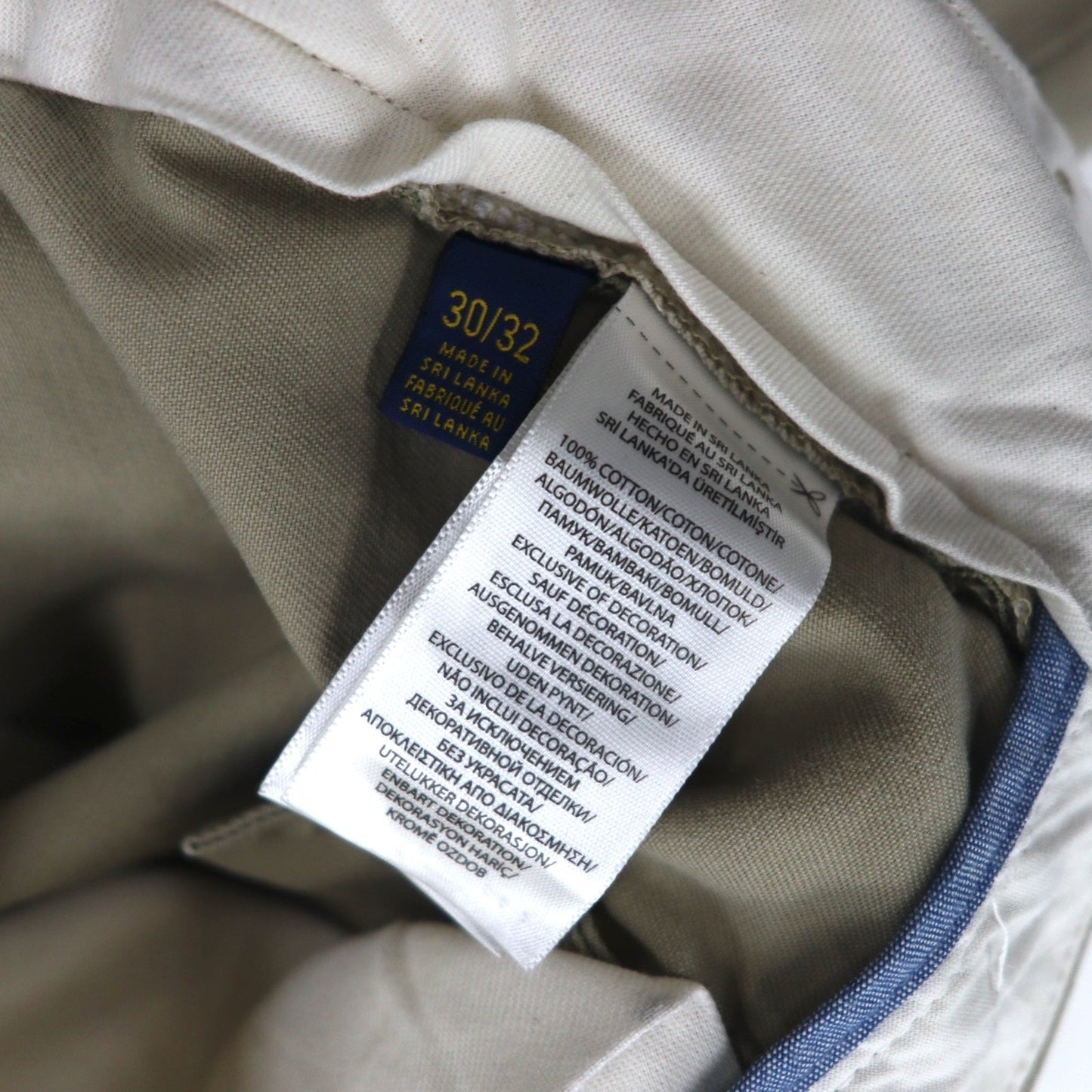 POLO RALPH LAUREN チノパンツ M ベージュ CLASSIC COTTON TWILL POLO CHINO スリランカ製