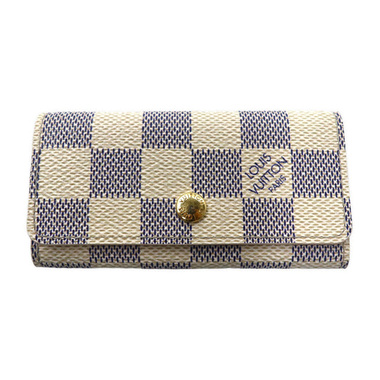 LOUIS VUITTON ダミエ アズール ミュルティクレ4 4連キーケース ホワイト N60020 フランス製