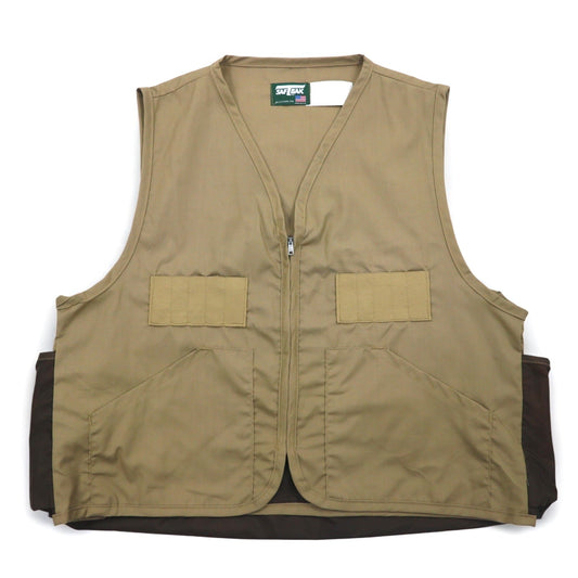 Vintage 90s Made in USA Hunting Vest SAFTBAK ハンティングベスト XL ベージュ ポリエステル コットン
