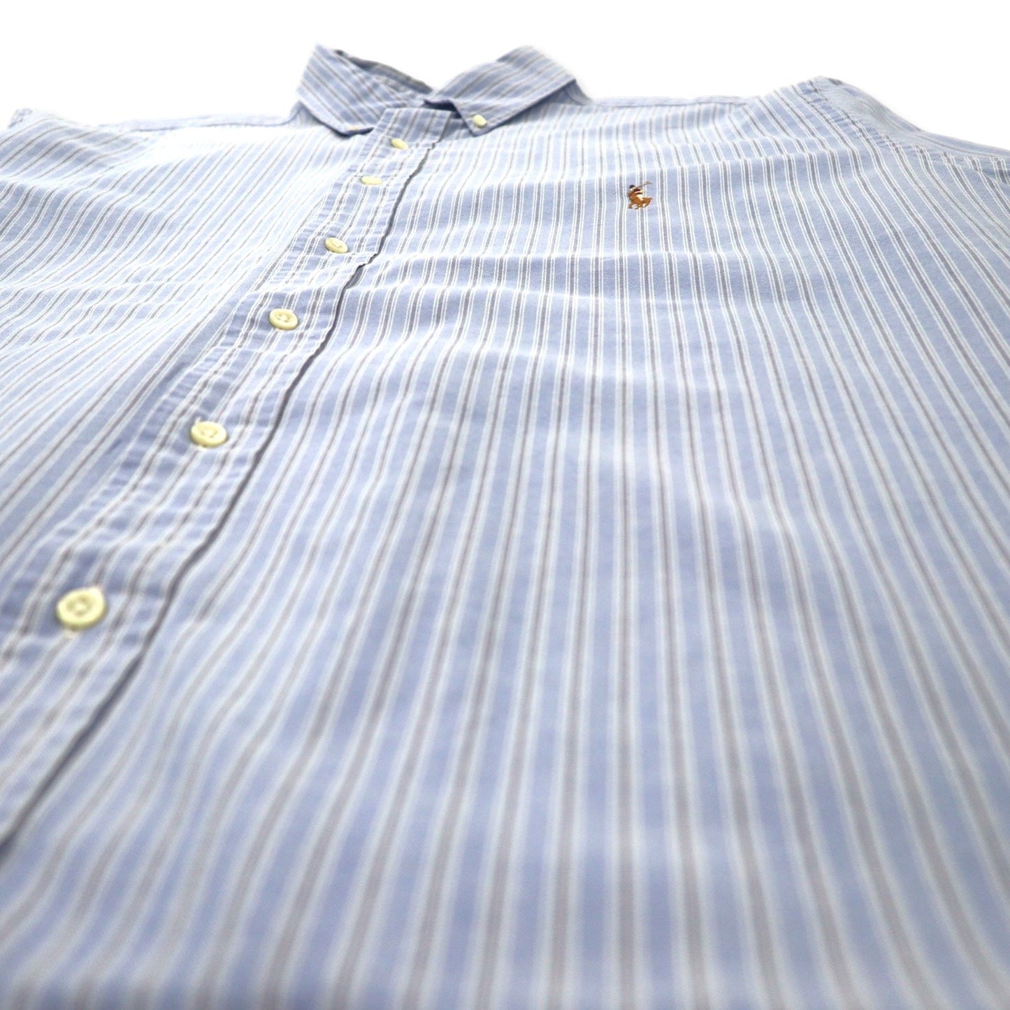 Ralph Lauren ボタンダウンシャツ XLT TALL ブルー コットン CLASSIC FIT スモールポニー刺繍
