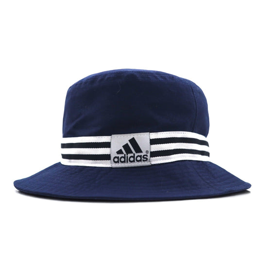 adidas 00年代 3ストライプ バケットハット S/M ネイビー コットン