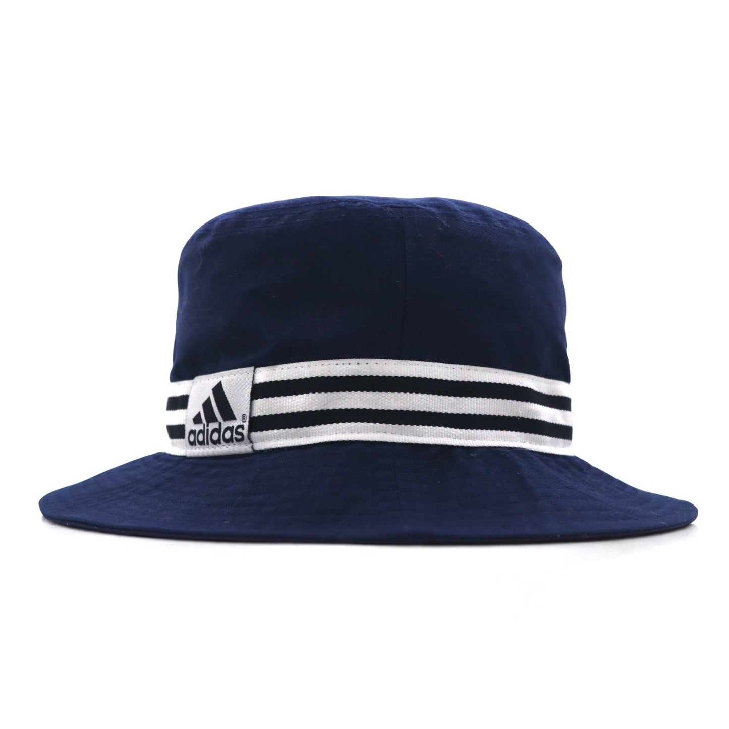 adidas 00年代 3ストライプ バケットハット S/M ネイビー コットン