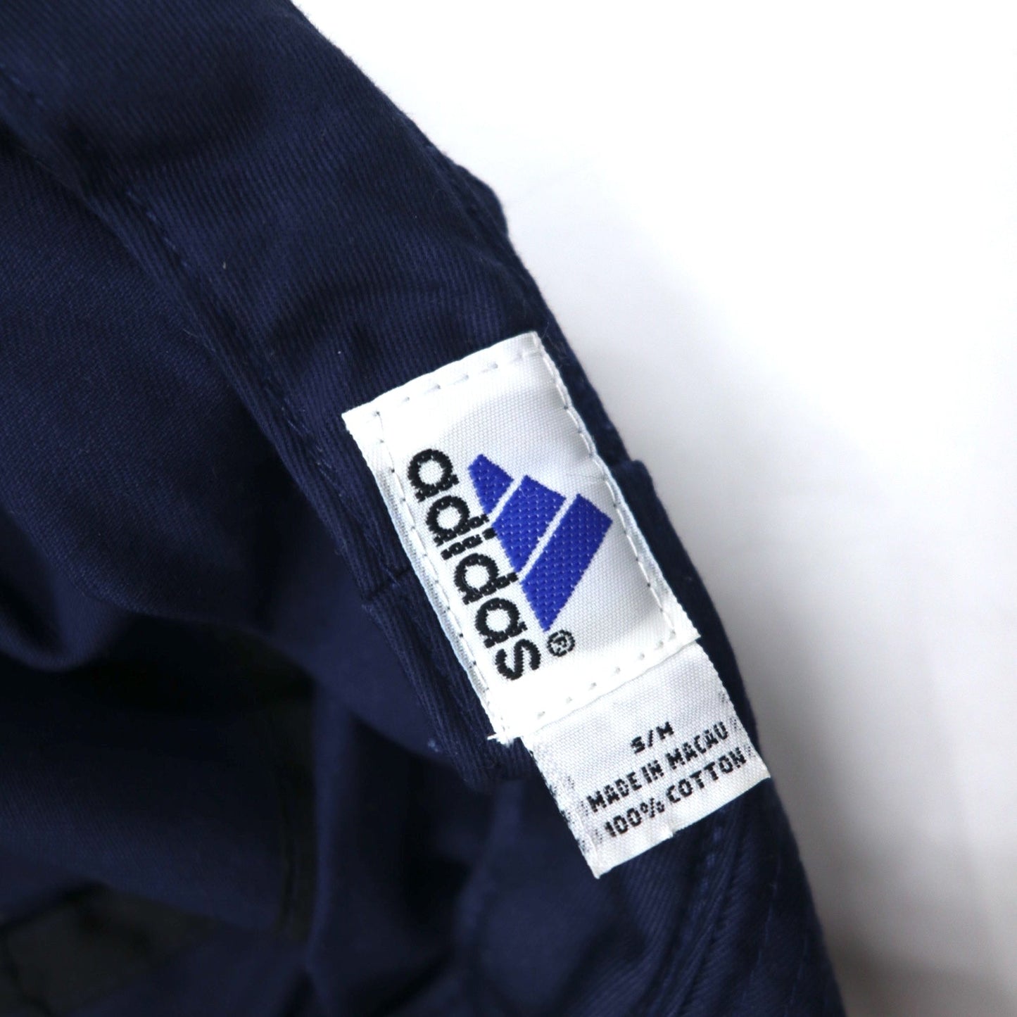 adidas 00年代 3ストライプ バケットハット S/M ネイビー コットン