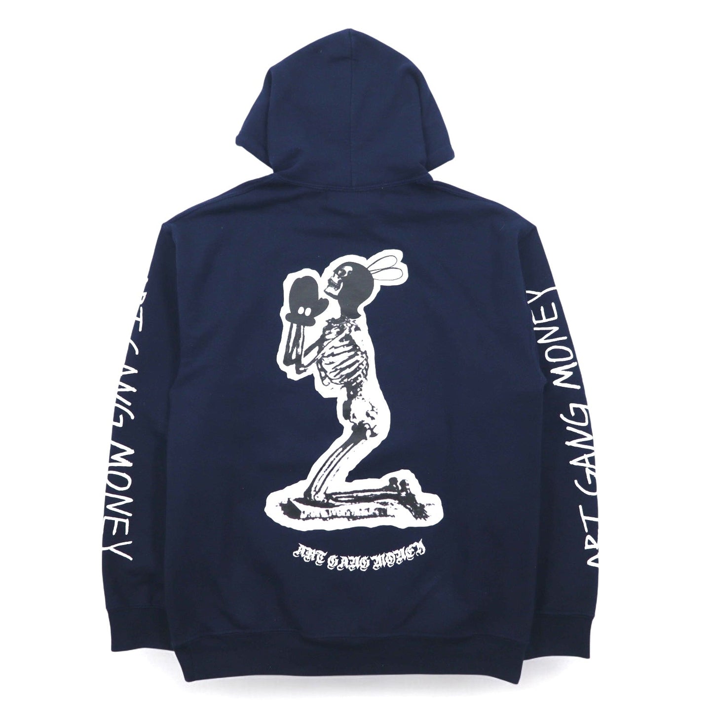 SKOLOCT TSUYOSHI NAKANO プルオーバー パーカー M ネイビー スマイリー ART GANG MONEY プリント 日本製
