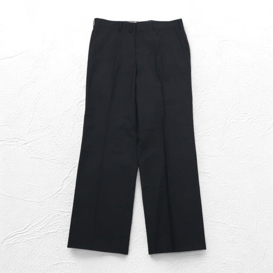 DAKS センタープレス ワイド スラックスパンツ M グレー ウール 日本製