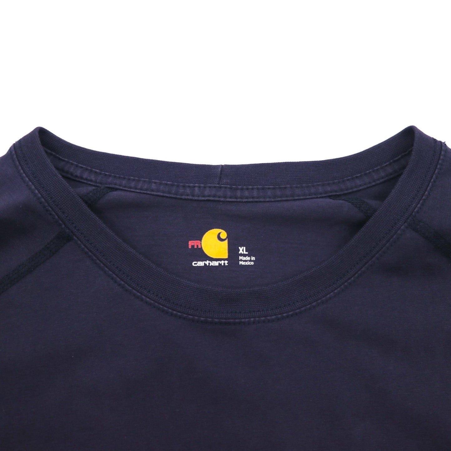 carhartt FORCE 難燃 FR ロングスリーブ Tシャツ ロンT XL ネイビー ストレッチ 102904-410 メキシコ製