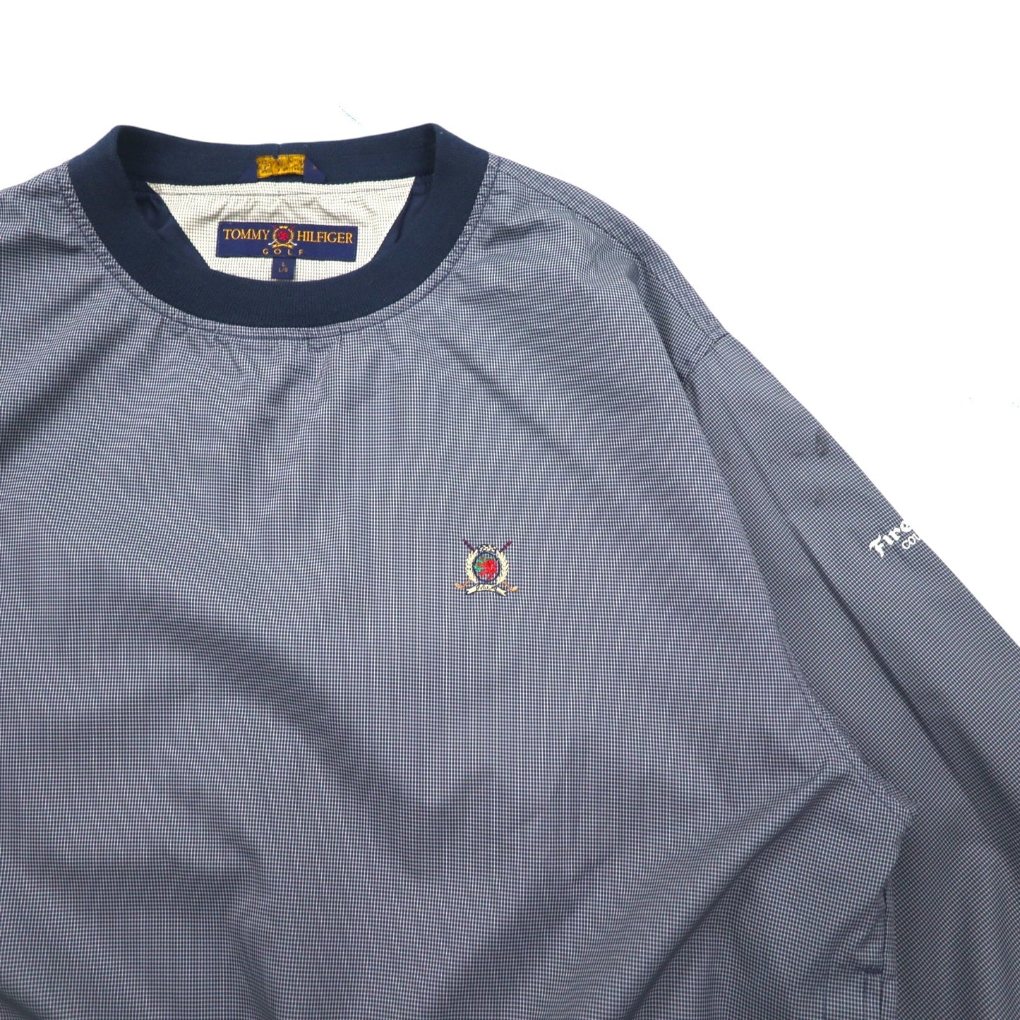 TOMMY HILFIGER GOLF 90年代 ピステ プルオーバー ナイロンジャケット L グレー ネイビー