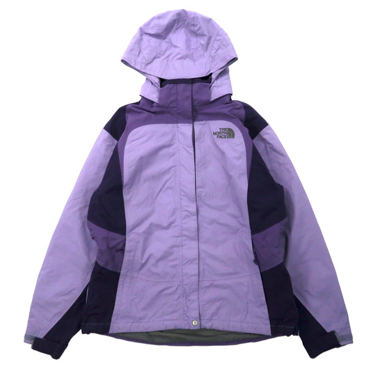 THE NORTH FACE マウンテンパーカー L パープル ナイロン HYVENT 防水 透湿 ジップインジップ搭載 ダブルジップ