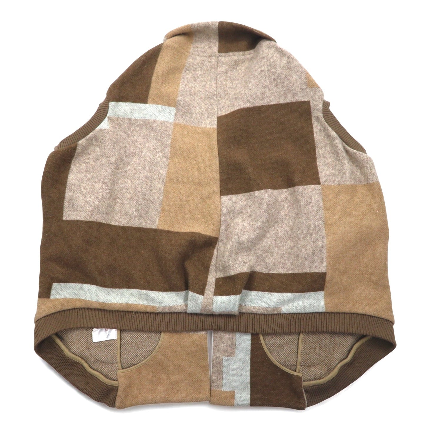 ohta ポンチョ カーディガン FREE ブラウン ベージュ マルチカラー アンゴラ 14aw-ha-pl 日本製