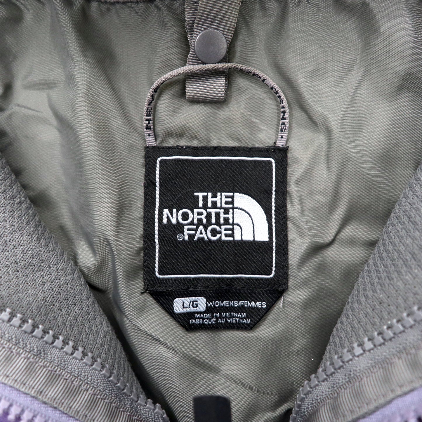 THE NORTH FACE マウンテンパーカー L パープル ナイロン HYVENT 防水 透湿 ジップインジップ搭載 ダブルジップ