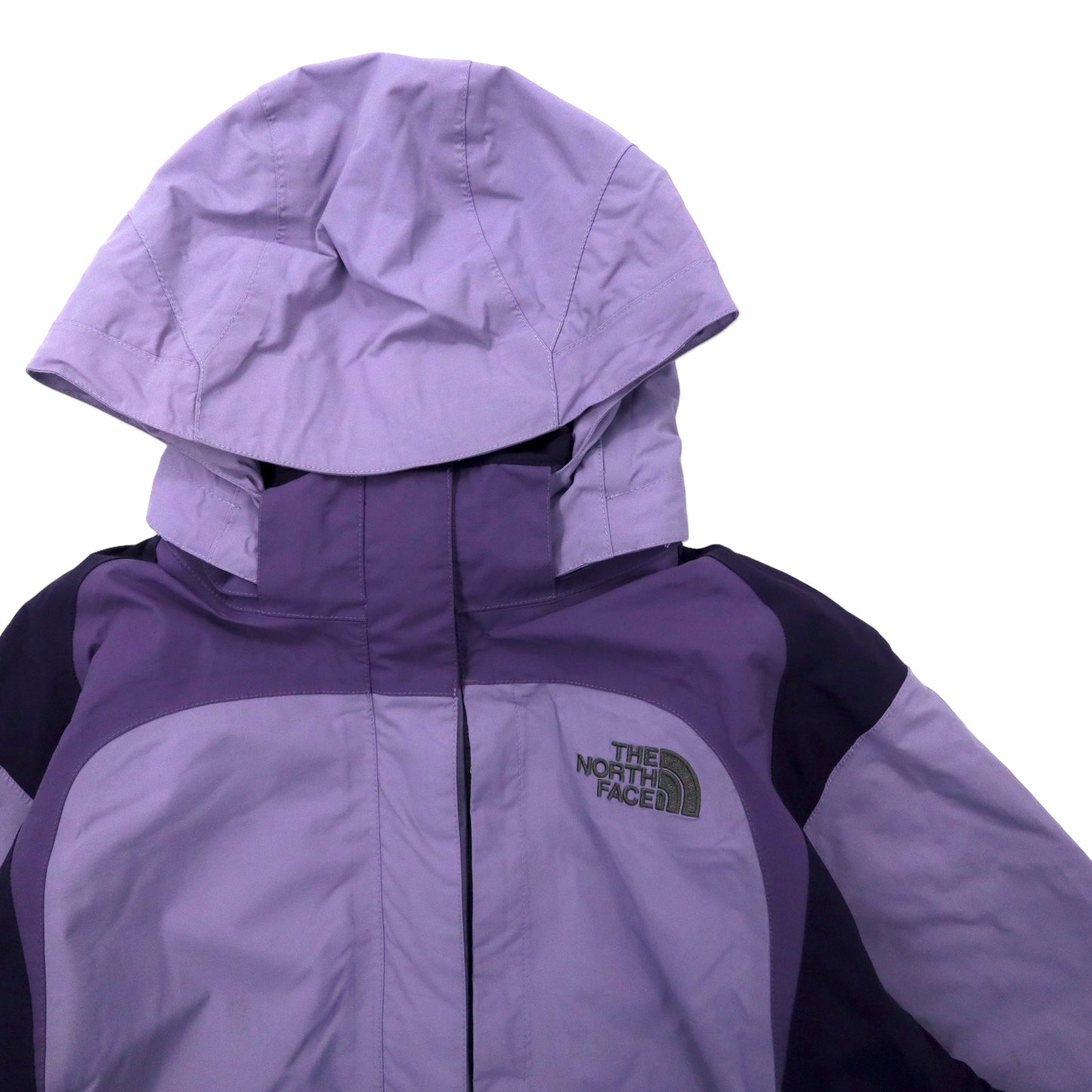 THE NORTH FACE マウンテンパーカー L パープル ナイロン HYVENT 防水 透湿 ジップインジップ搭載 ダブルジップ