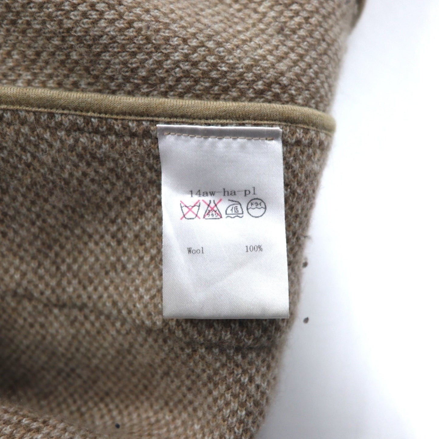 ohta ポンチョ カーディガン FREE ブラウン ベージュ マルチカラー アンゴラ 14aw-ha-pl 日本製