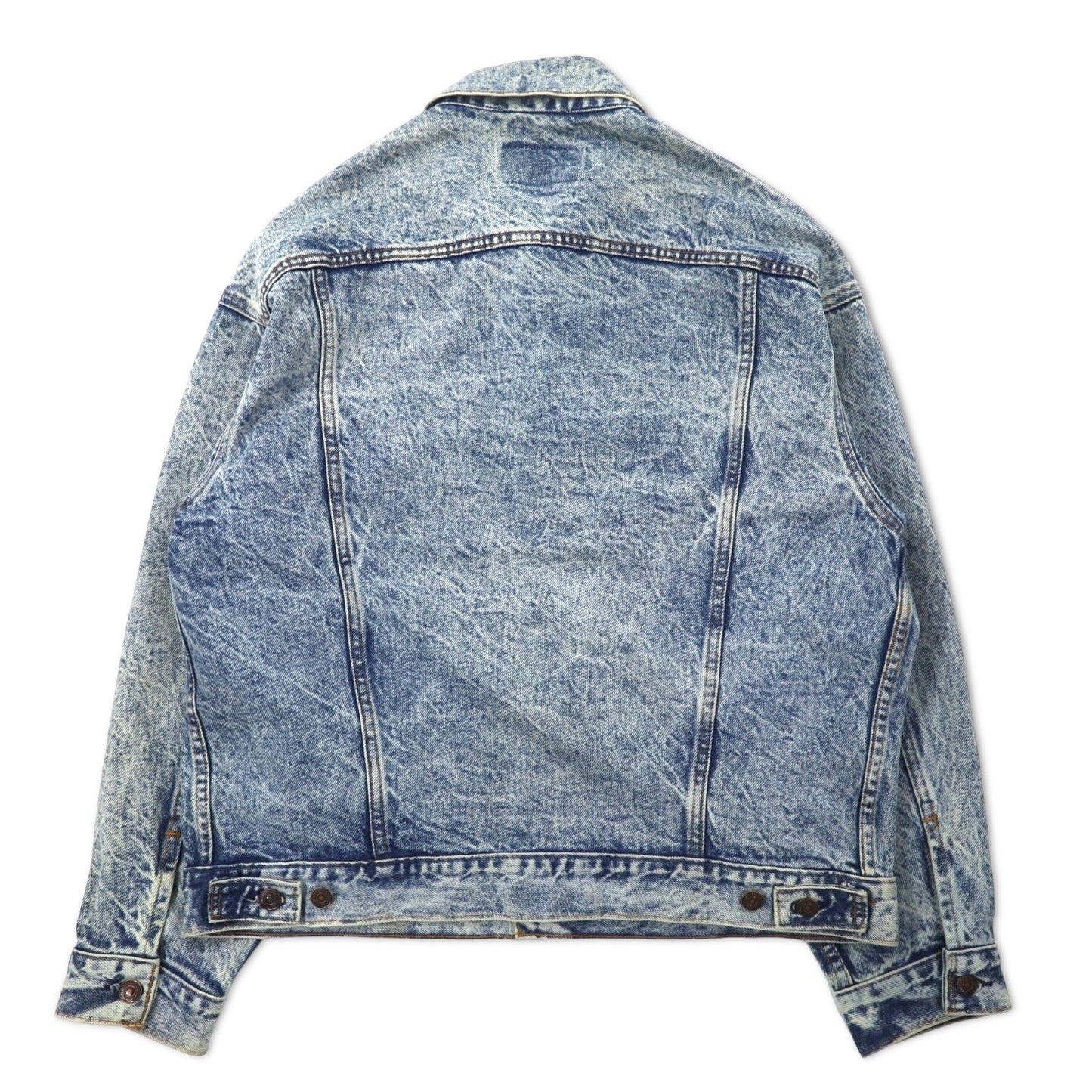 Levi's USA製 80年代 デニムジャケット Gジャン L ブルー ケミカルウォッシュ コットン 70507-0219 ボタン裏262