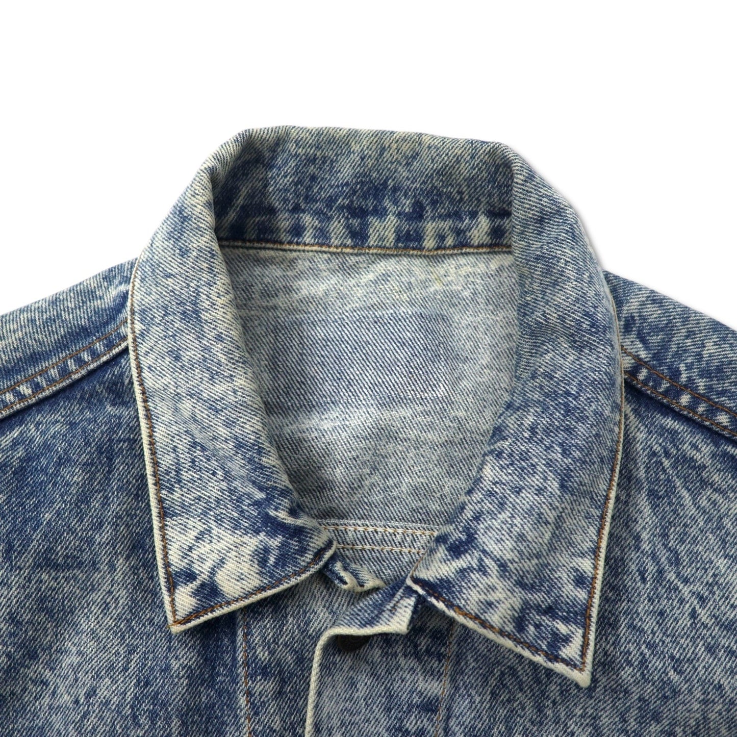 Levi's USA製 80年代 デニムジャケット Gジャン L ブルー ケミカルウォッシュ コットン 70507-0219 ボタン裏262