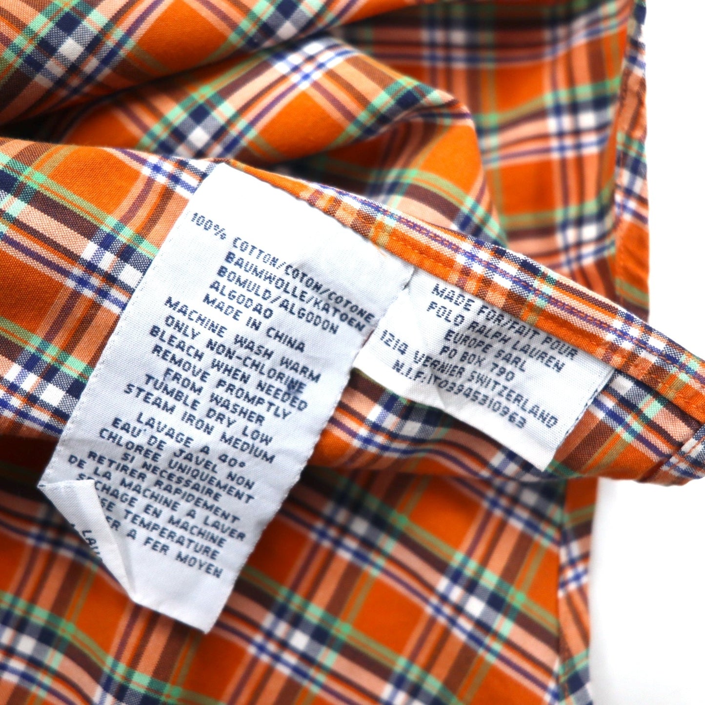 Polo by Ralph Lauren 90年代 ELLINGTON ビッグサイズ ボタンダウンシャツ L オレンジ スモールポニー刺繍
