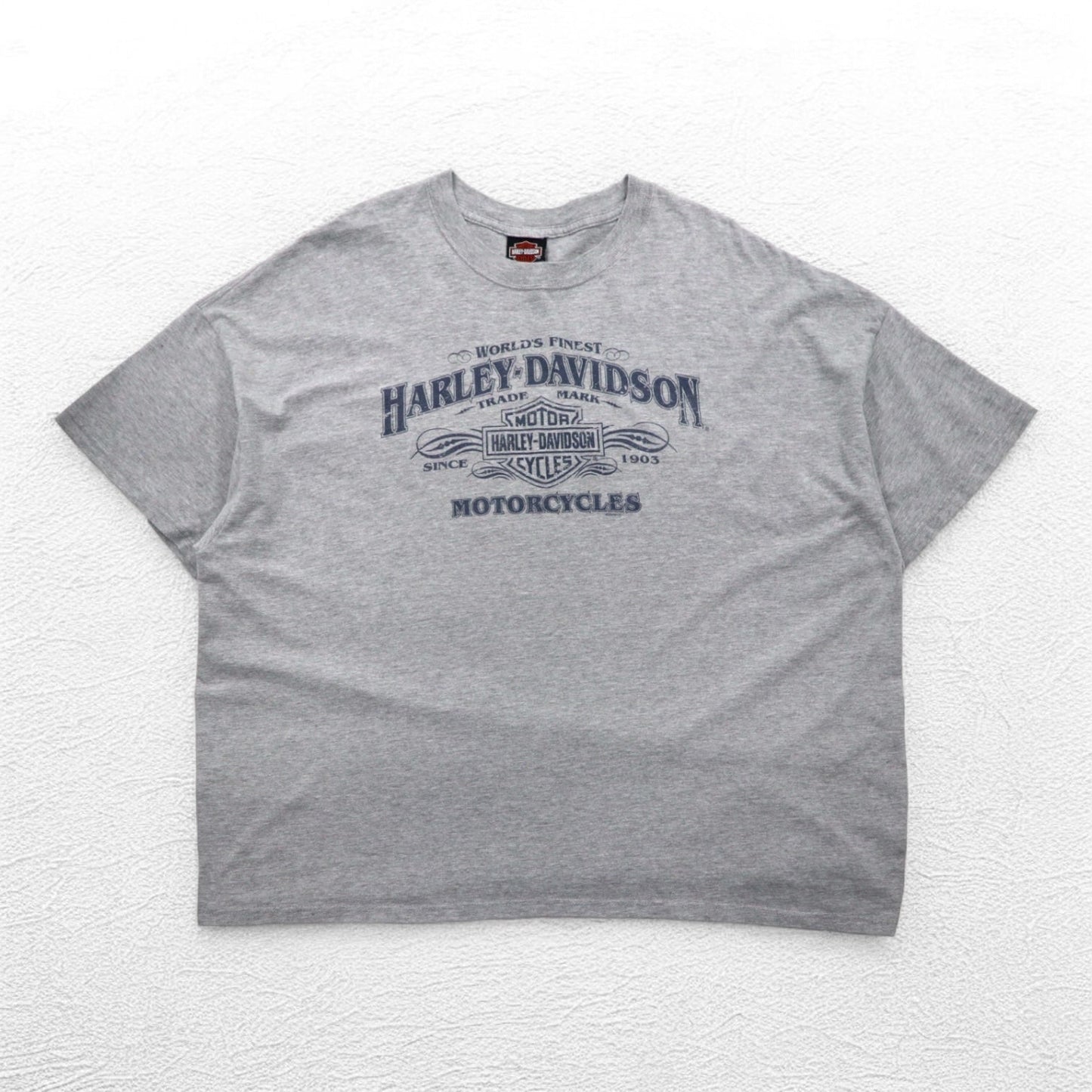 HARLEY DAVIDSON 00年代 両面プリント Tシャツ 2XL ビッグサイズ グレー コットン WINCHESTER