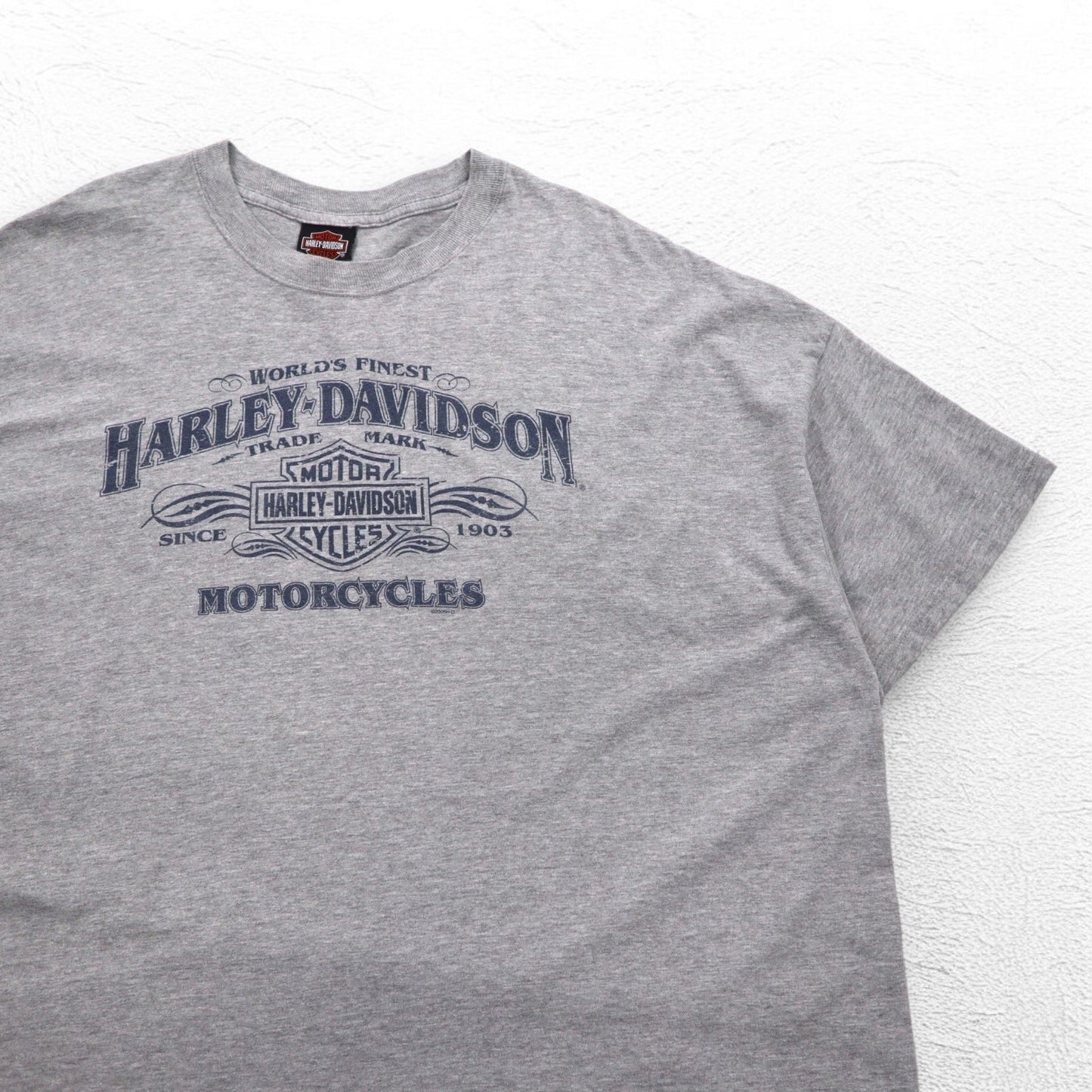 HARLEY DAVIDSON 00年代 両面プリント Tシャツ 2XL ビッグサイズ グレー コットン WINCHESTER
