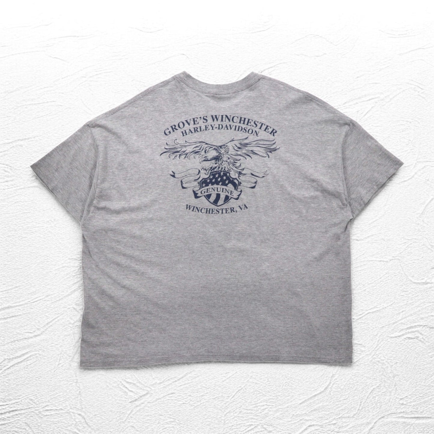 HARLEY DAVIDSON 00年代 両面プリント Tシャツ 2XL ビッグサイズ グレー コットン WINCHESTER