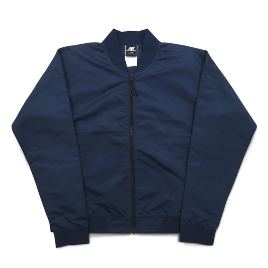 new balance サテン ボンバージャケット フライトジャケット L ネイビー ポリエステル AWJ81501