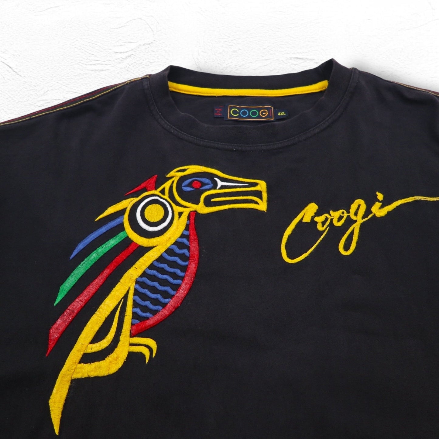 COOGI 90年代 刺繍 Tシャツ 4XL ビッグサイズ ブラック コットン