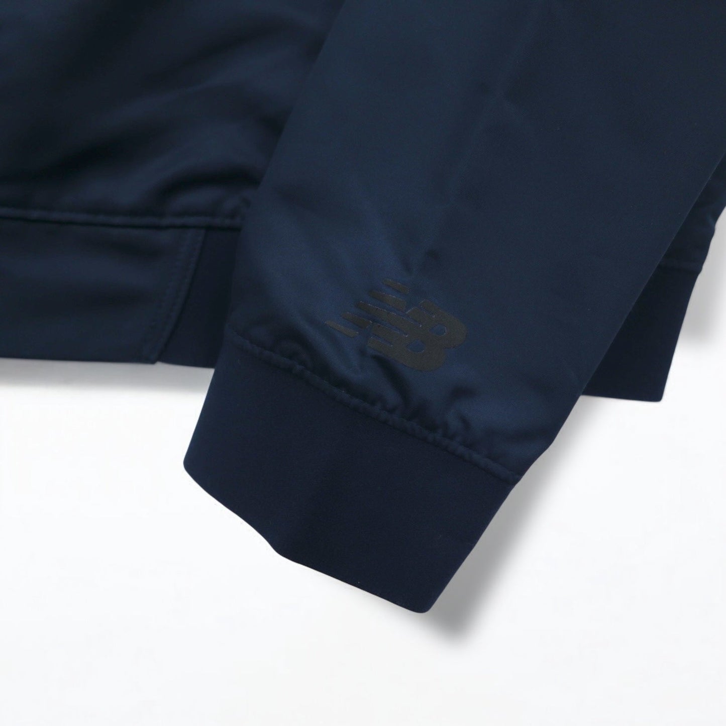 new balance サテン ボンバージャケット フライトジャケット L ネイビー ポリエステル AWJ81501