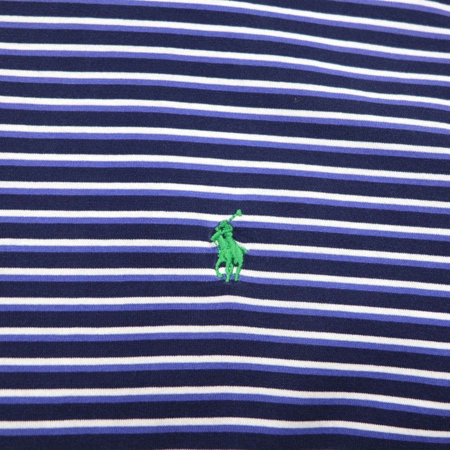 Polo by Ralph Lauren 90年代 ポロシャツ XL ビッグサイズ ネイビー ボーダー ピマコットン GOLF FIT スモールポニー刺繍 ペルー製
