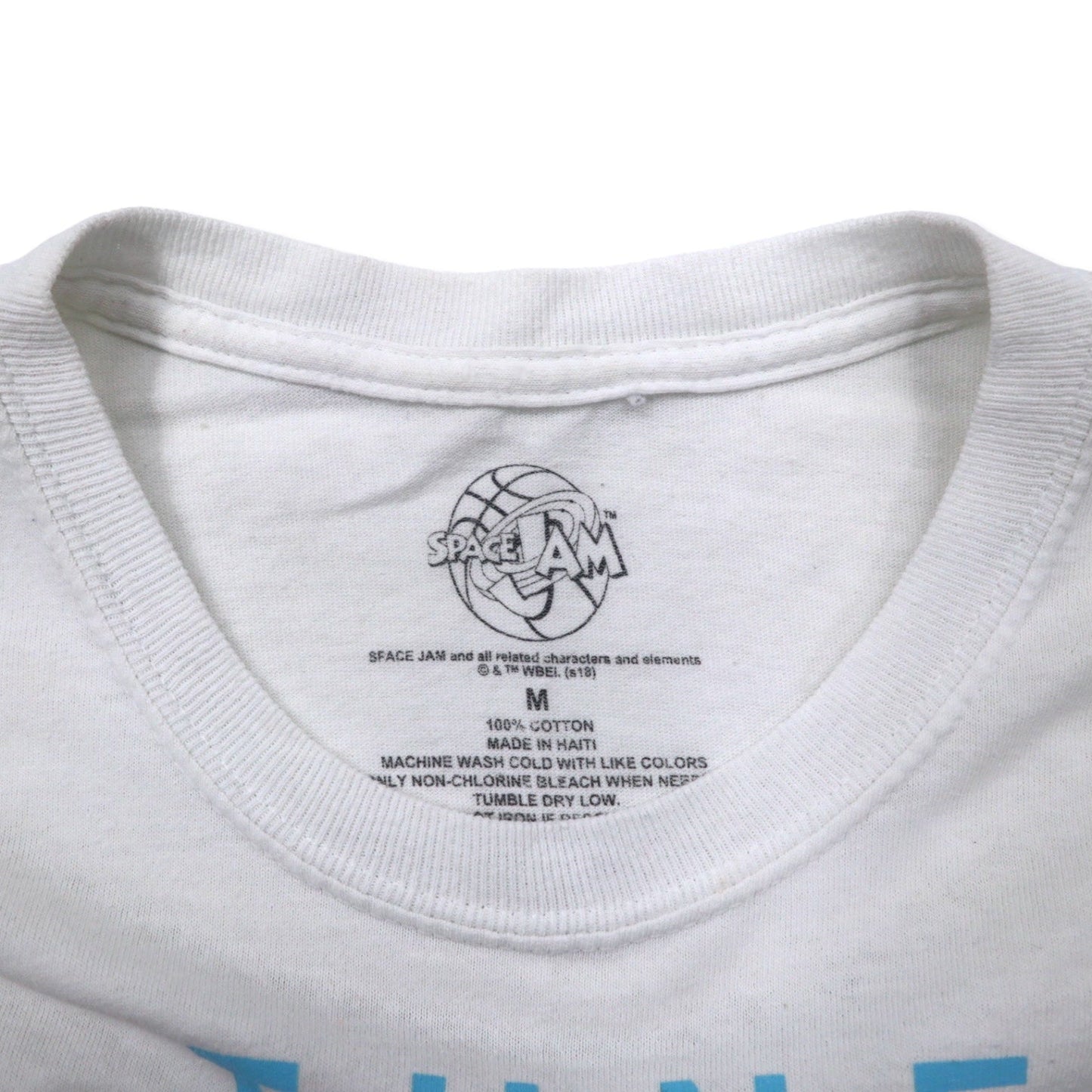 SPACE JAM キャラクター プリント Tシャツ M ホワイト コットン WARNER BROS ルーニーチューンズ TUNE SQUAD