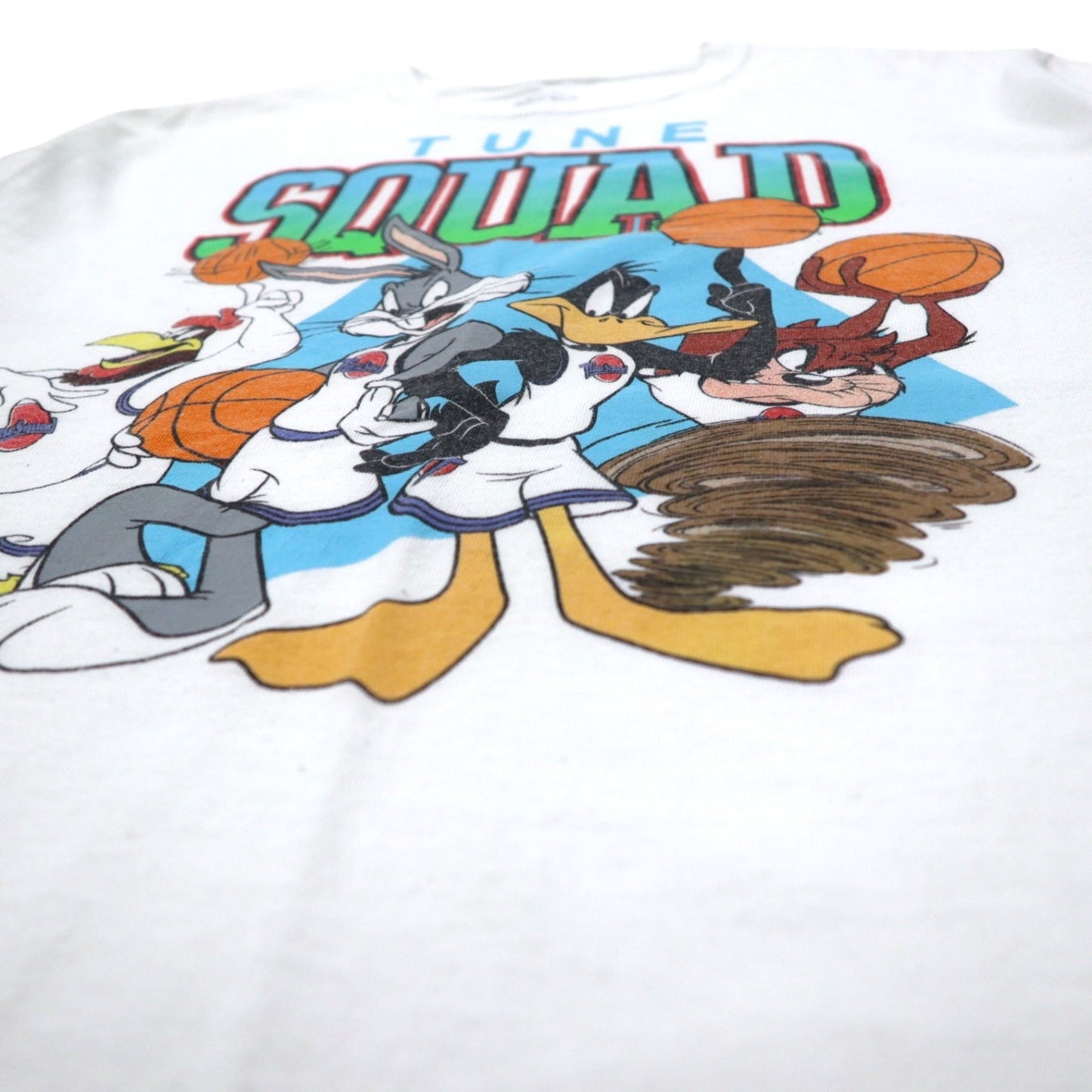 SPACE JAM キャラクター プリント Tシャツ M ホワイト コットン WARNER BROS ルーニーチューンズ TUNE SQUAD