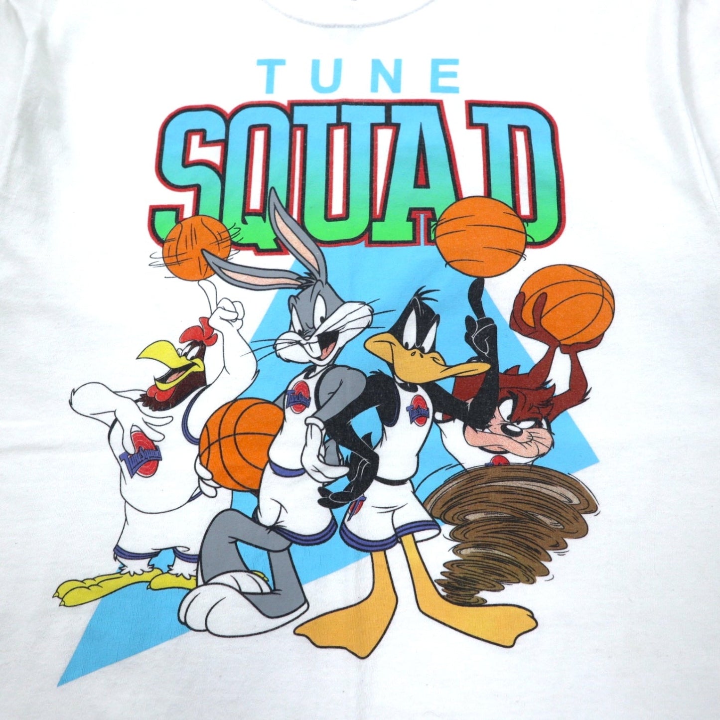 SPACE JAM キャラクター プリント Tシャツ M ホワイト コットン WARNER BROS ルーニーチューンズ TUNE SQUAD