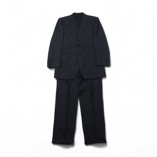 Paul Smith 90年代 SUPER 100's 3B スーツ セットアップ XL グレー チェック ウール VITALE BARBERIS CANONICO イタリア製生地 日本製