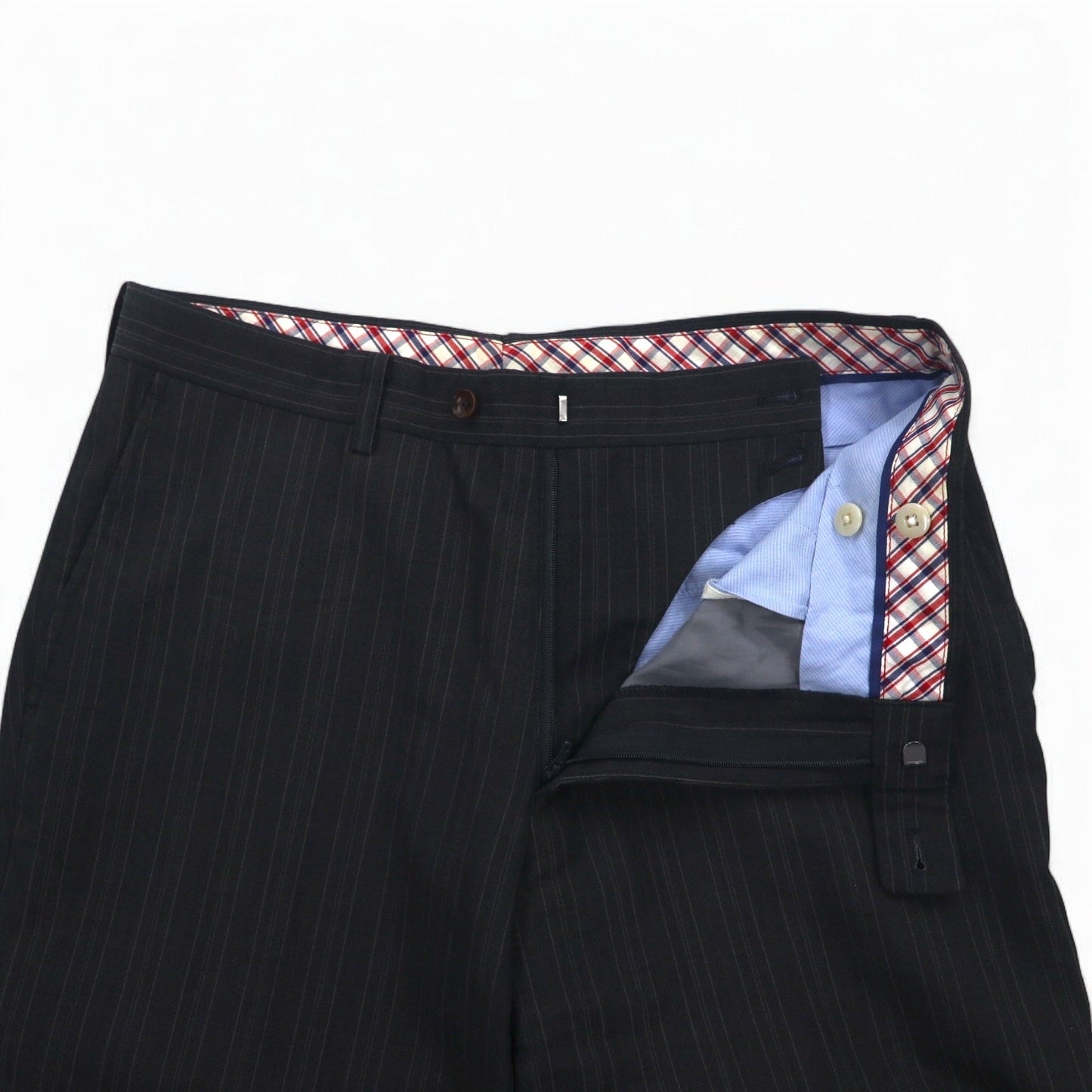 PERSON'S FOR MEN 2B スーツ セットアップ XL グレー ストライプ ウール