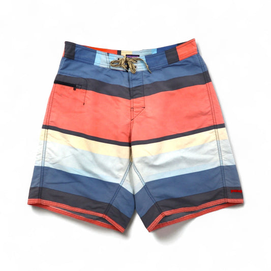 patagonia ウェーブフェアラー ボードショーツ ハーフパンツ WAVEFARER BOARD SHORTS ショートパンツ M マルチカラー ボーダー ナイロン 86556