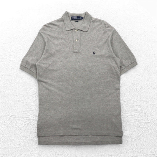 Polo by Ralph Lauren 90年代 ポロシャツ M グレー コットン スモールポニー刺繍
