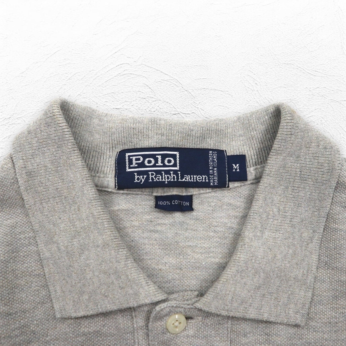 Polo by Ralph Lauren 90年代 ポロシャツ M グレー コットン スモールポニー刺繍