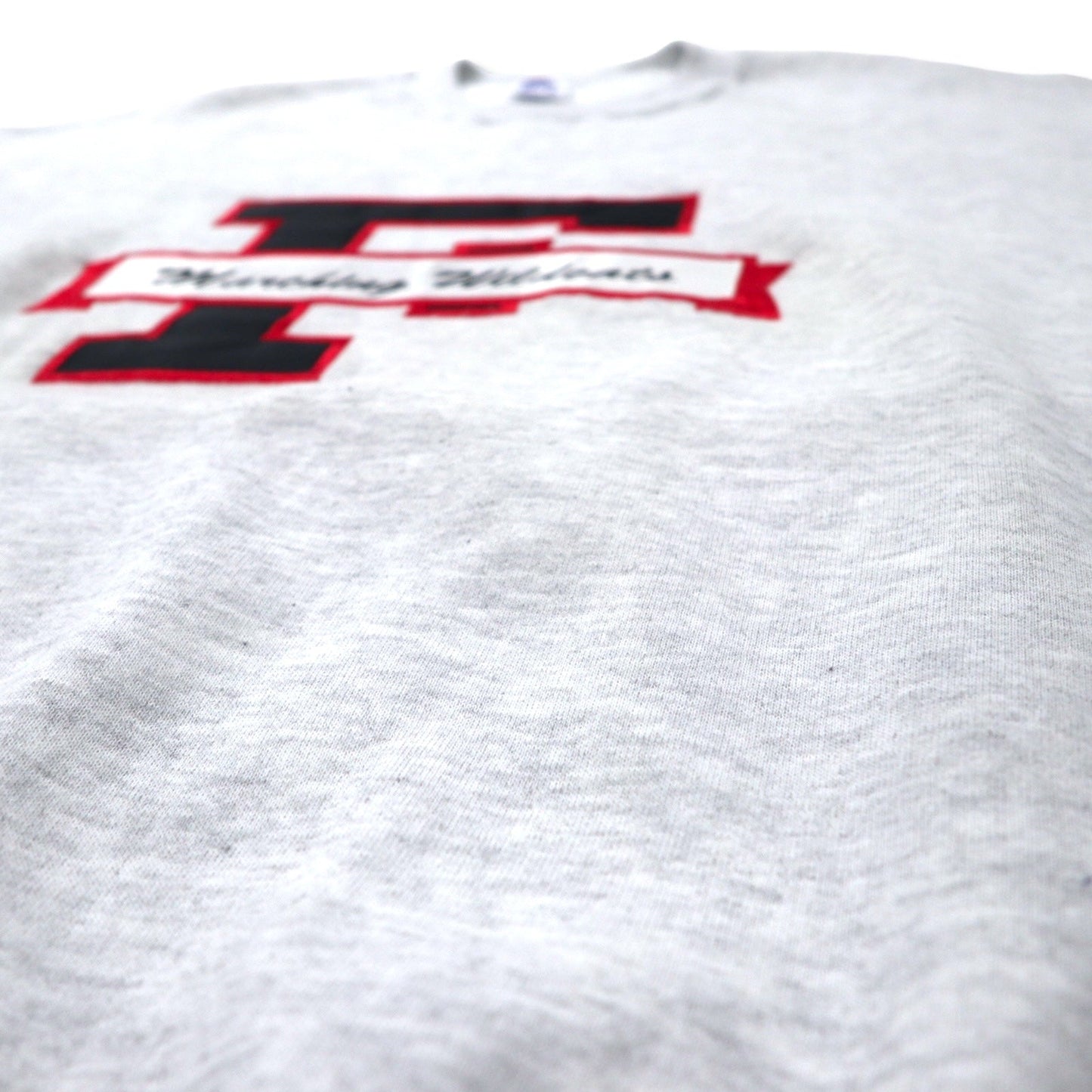 JERZEES USA製 90年代 SUPER SWEATS カレッジ刺繍 スウェット XL グレー コットン 裏起毛 marching wildcats ビッグサイズ