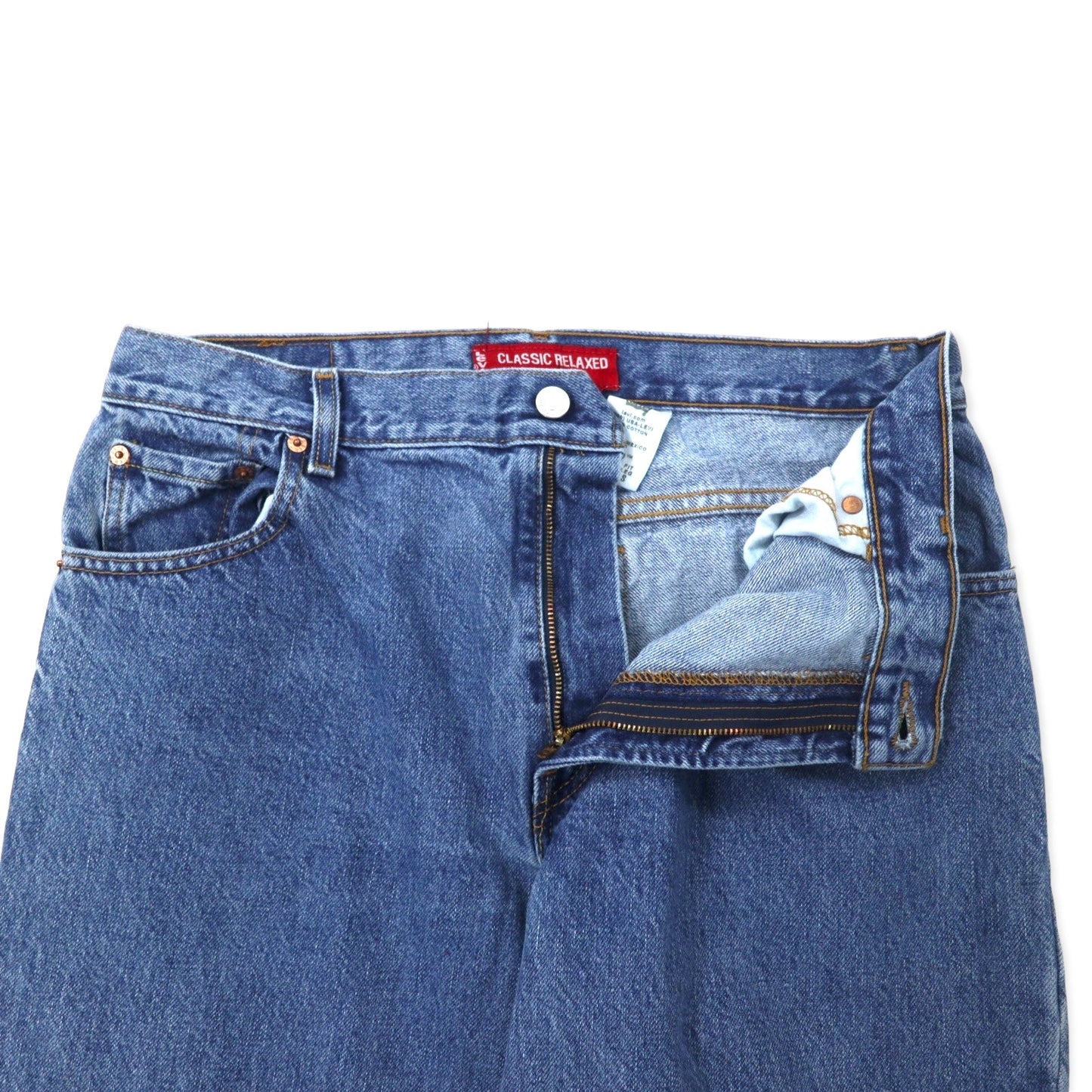 Levi's 00年代 CLASSIC RELAXED 550 テーパード デニムパンツ 14 ブルー コットン RELAXED FIT TAPERED LEG メキシコ製