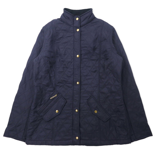 Barbour キルティングジャケット 40 ネイビー ポリエステル キャバルリー ポーラー 3ワラント