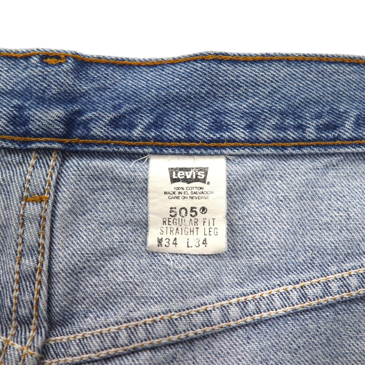 Levi's 00年代 505 REGULAR FIT STRAIGHT LEG テーパードデニムパンツ L インディゴ ブルー ジッパーフライ 505-4891 エルサルバドル製
