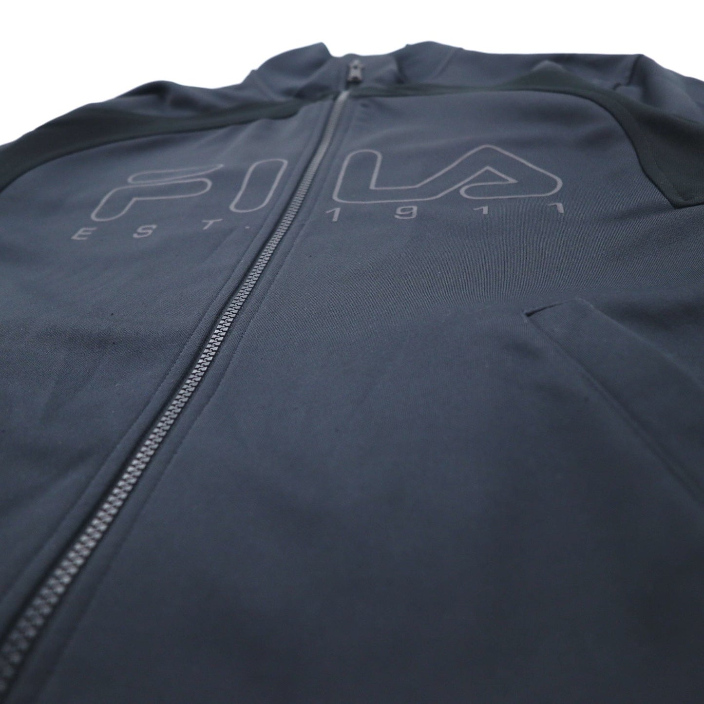 F-BOX by FILA ハイネック スタンドカラー トラックジャケット ジャージ M ネイビー ロゴプリント