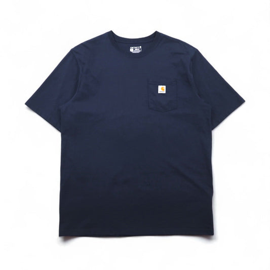 carhartt ルーズフィット LOOSE FIT ポケット Tシャツ XL ネイビー コットン