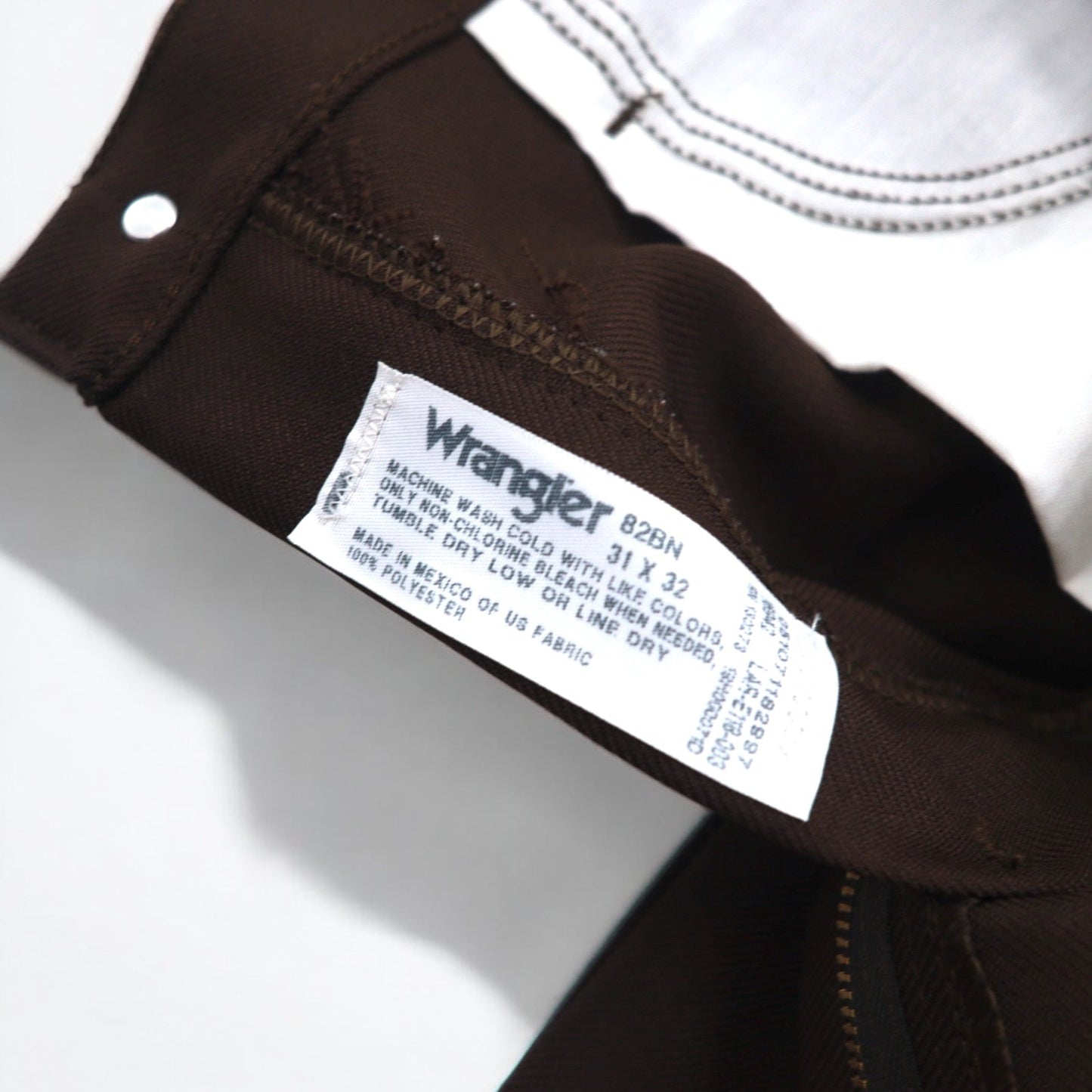 Wrangler 90年代 ランチャー ドレス ジーンズ スラックス パンツ M ブラウン センタープレス 82BN メキシコ製
