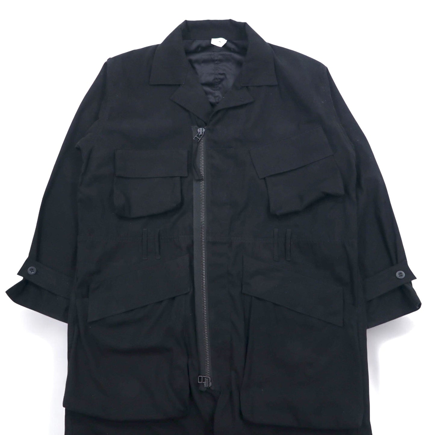 HUMIS ジャンプスーツ MILITARY FLIGHT JUMPSUIT オールインワン M ブラック M-BL1601 日本製